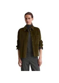 Marc O'Polo Langarmbluse MARC O'POLO "aus Organic Cotton", Damen, Gr. 44, gr&uuml;n (mossy olive), Obermaterial: 100% Baumwolle, unifarben, regular fit normal, Manschette, Blusen