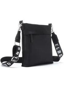 Umh&auml;ngetasche ELBSAND "Schultertasche", Damen, Gr. B/H/T: 23cm x 25cm x 4cm, schwarz, Stoff, Textil, unifarben, Taschen Umh&auml;ngetasche, Minibag, Handtasche, Crossbody Bag VEGAN