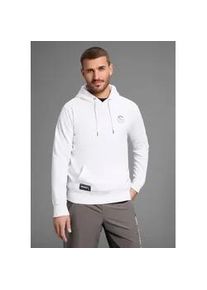 Kapuzensweatshirt Bruno Banani, Herren, Gr. XXL (60/62), wei&szlig;, angeraute Sweatware, Obermaterial: 60% Baumwolle, 40% Polyester, bedruckt, schmal, B&uuml;ndchen, Sweatshirts, lang&auml;rmlig, schmal geschnitten, bedrucktes Design