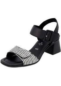 Riemchensandale Remonte "Remonte Sandalen Lederimitat", Damen, Gr. 38, schwarz, Lederimitat, Schuhe Riemchensandale