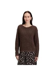 Strickpullover Betty Barclay "Damen mit Pailletten", Damen, Gr. 38, braun (light maroon), Strick, Obermaterial: 38% Polyester, 23% Baumwolle, 23% Polyacryl, 16% Polyamid, gerade normal, U-Boot-Ausschnitt, Pullover Strickpullover