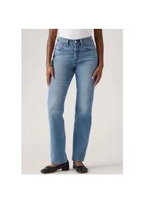 Levi's Stretch-Jeans LEVI'S "LV Jeans 501 CURVE BLACKS", Damen, Gr. 27, L&auml;nge 34, lucid dream, Denim/Jeans, Obermaterial: 99% Baumwolle, 1% Elasthan, bequem lang, Jeans, mit gerader Beinform, Topseller