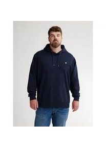 Hoodie PETROL INDUSTRIES, Herren, Gr. 4XL, blau (navy blau), Sweatware, Obermaterial: 95% Baumwolle, 5% Elasthan, unifarben, regular fit normal, ohne Ausschnitt, Rippb&uuml;ndchen, Sweatshirts Hoodie, mit Logo Stickerei