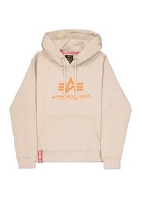 Hoodie Alpha Industries "Basic Hoodie BL", Herren, Gr. S, beige (organic beige), Obermaterial: 80% Baumwolle, 20% Polyester, regular fit, Sweatshirts Hoodie