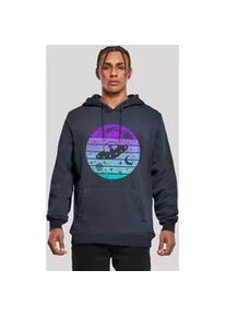 Kapuzenpullover F4NT4STIC "Retro Alien Weltraum Sonnenuntergang", Herren, Gr. XXL, blau (navy), Obermaterial: 65% Baumwolle, 35% Polyester, slim fit, Pullover Kapuzenpullover, Premium Qualit&auml;t