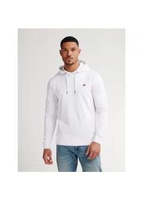 Kapuzensweatshirt PETROL INDUSTRIES, Herren, Gr. M, wei&szlig; (hellwei&szlig;), Sweatware, Obermaterial: 95% Baumwolle, 5% Elasthan, regular fit taillenbedeckt, ohne Ausschnitt, Rippb&uuml;ndchen, Sweatshirts, mit Logo Stickerei