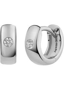 CAI Paar Creolen CA&Iuml; "925 Silber rhodiniert Zirkonia", wei&szlig; (wei&szlig;, wei&szlig;), Ohrringe, Damen, one-size, Silber 925 (Sterlingsilber)
