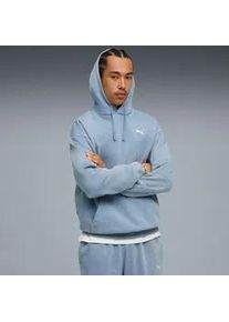 Kapuzensweatshirt Puma "ESS ELEVATED RELAXED WASH HOODIE FL", Herren, Gr. XL, blau (cool blau), Fleece, Obermaterial: 66% Baumwolle, 34% Polyester, bedruckt, relaxed fit normal, angesetztes B&uuml;ndchen, Sweatshirts, mit K&auml;ngurutasche, mit Print-Applikation