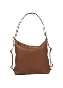 Cityrucksack Burkely "Burkely Taschen Leder", Damen, braun, Leder, Rucks&auml;cke Cityrucksack