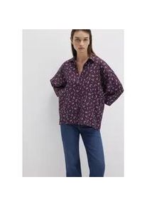 Langarmbluse Mavi "LONG SLEEVE SHIRT", Damen, Gr. XS, winetasting floral print, 100% Viskose, Jacquardmuster, oversize normal, eng 1-Knopf-Manschette, Blusen, Print Bluse