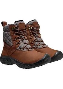 Winterstiefel Keen "GRETA BOOT II WP", Damen, Gr. 38, bison, Leder, Textil, Schuhe Winterstiefel, Snowboots, Winterboots, Winterschuhe, wasserdicht, gef&uuml;ttert