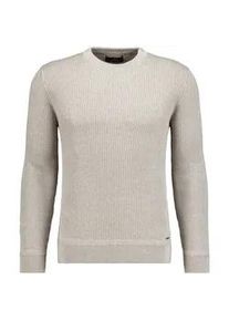Rundhalspullover Ragman, Herren, Gr. 54, grau (taupe, 850), 95% Baumwolle 5% Kaschmir, ohne Ausschnitt, Pullover Rundhalspullover
