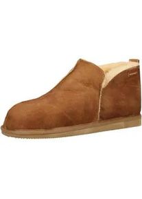 Hausschuh Shepherd "Shepherd Hausschuhe Leder", Herren, Gr. 42, braun (cognac), Leder, Schuhe Hausschuh