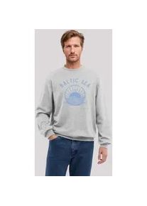 Sweatshirt F4NT4STIC "Baltic Sea Knut und Jan", Herren, Gr. M, grau (grau melange), Obermaterial: 80% Baumwolle, 20% Polyester, regular fit, Rundhals, ohne B&uuml;ndchen, Sweatshirts Sweatshirt, Osteee Kollektion, Urlaub, Ahoi Moin