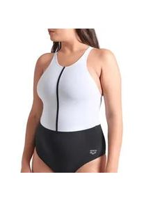 Badeanzug arena "WOMEN'S arena SWIMSUIT SILVIA CROSS BACK", Damen, Gr. 48, N-Gr, schwarz-wei&szlig; (schwarz, wei&szlig;, schwarz), Obermaterial: 68% Polyamid, 32% Elasthan, Badeanz&uuml;ge Badeanzug