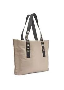 Shopper ELBSAND "Schultertasche, Henkeltasche", Damen, Gr. B/H/T: 40cm x 35cm x 10cm, beige (sand), Stoff, Textil, unifarben, Taschen Shopper, gro&szlig;e Handtasche, Tragetasche, Einkaufstasche, Badetasche VEGAN