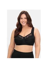 B&uuml;gelloser BH sheego, Damen, Gr. 120, Cup C, schwarz, 85% Polyamid, 10% Elasthan, 5% Baumwolle, Spitze:16% Elasthan, 84% Polyamid, BHs