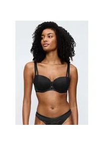 Balconette-BH Triumph "Palina Moonlight Kiss", Damen, Gr. 90, Cup B, schwarz, Spitze, Obermaterial: 62% Polyester, 25% Polyamid, 13% Elasthan, BHs Balconette-BH, Triumph x Palina Rojinski, gef&uuml;tterte Spacer-Cups, Spitze, Glitzergarn