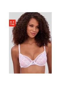 B&uuml;gel-BH Vivance, Damen, Gr. 85, Cup D, wei&szlig;, Spitze, Obermaterial: 85% Polyamid, 15% Elasthan, BHs B&uuml;gel-BH, aus elastischer Jacquardspitze, verf&uuml;hrerische Dessous