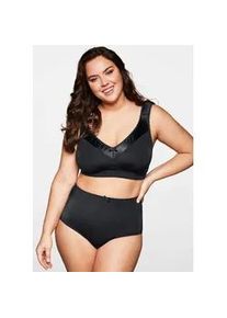 B&uuml;gelloser BH sheego, Damen, Gr. 85, Cup G, schwarz, 75% Polyamid, 15% Baumwolle, 10% Elasthan, BHs