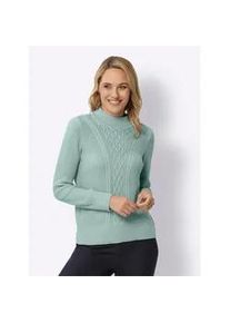 Rollkragenpullover Classic Basics "Stehkragen-Pullover", Damen, Gr. 46, gr&uuml;n (kalkmint), 100% Polyacryl, unifarben, Pullover Rollkragenpullover