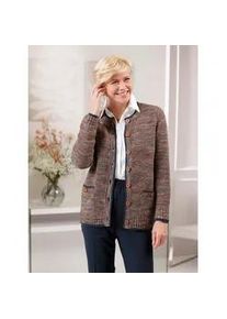 Classic Dog Strickjacke CLASSIC, Damen, Gr. 42, cognac, bleu, meliert, 92% Polyacryl, 8% Wolle, meliert, Strickjacken Strickjacke