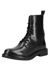 Schn&uuml;rstiefelette Geox "Geox Stiefelette Leder", Damen, Gr. 41, schwarz, Leder, Schuhe Schn&uuml;rstiefelette