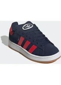 Sneaker Adidas ORIGINALS "CAMPUS 00S", M&auml;dchen, Gr. 38,5, wei&szlig; (night indigo, better scarlet, cloud wei&szlig;), Leder, Synthetik, Schuhe Sneaker, f&uuml;r Kinder und Jugendliche, mit Gummilaufsohle, mit Schn&uuml;rung