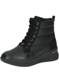 Schn&uuml;rstiefelette Caprice "Caprice Stiefelette Leder/Textil", Damen, Gr. 40, schwarz, Leder, Textil, Schuhe Schn&uuml;rstiefelette