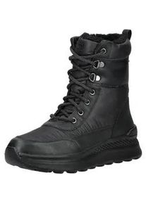 Schn&uuml;rstiefelette Geox "Geox Stiefelette Leder/Textil", Damen, Gr. 37, schwarz, Leder, Textil, Schuhe Schn&uuml;rstiefelette