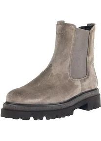 Stiefelette Gabor "Gabor Stiefelette Veloursleder/Textil", Damen, Gr. 40,5, braun (grau, braun), Textil, Veloursleder, Schuhe Stiefelette