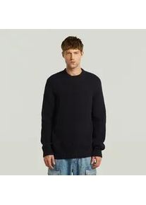 G-Star Raw Strickpullover G-STAR "Chunky Knit", Damen, Gr. L, dk schwarz, Strick, Obermaterial: 80% Wolle, 20% Polyamid, unifarben, regular fit, Rundhals, Rippb&uuml;ndchen, Pullover Strickpullover, im Regula Fit mit Rundhals