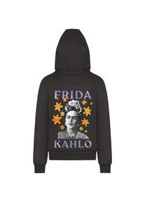 Kapuzenpullover F4NT4STIC "Frida Kahlo Star Graphic", Herren, Gr. XS, schwarz, Obermaterial: 65% Baumwolle, 35% Polyester, slim fit, Pullover Kapuzenpullover, Official Merch