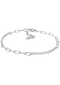 Armband NENALINA "Charmtr&auml;ger Bettelarmband Basic 925 Silber" Gr. 18, silber, Armb&auml;nder, Damen, 18cm, ohne Stein, Silber 925 (Sterlingsilber), Armband