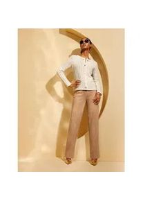 CR&Eacute;ATION L Strickjacke CREATION L, Damen, Gr. 36, gr&uuml;n (champagner, lindgr&uuml;n), 35% Polyester, 35% Polyacryl, 30% Wolle, gemustert, mehrfarbig, Strickjacken Strickjacke