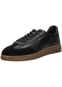 Sneaker Gant "Gant Sneaker Lederimitat", Herren, Gr. 44, schwarz, Lederimitat, Schuhe Sneaker