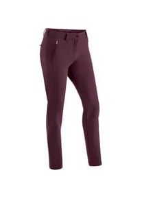 Funktionshose Maier Sports "Helga slim", Damen, Gr. 50, Normalgr&ouml;&szlig;en, lila (purpurviolett), 90% Polyester, 10% Elasthan, Hosen Funktionshose, warme Damen Outdoorhose, robuste Wanderhose, Slim Fit