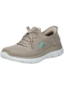 Sneaker Skechers "Skechers Sneaker Textil", Damen, Gr. 36, beige, Textil, Schuhe Sneaker