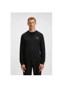 Strickpullover BOSS Green "KN Momentum-X CN", Herren, Gr. L, dunkelblau402, Strick, Obermaterial: 48% Polyester, 39% Schurwolle, 11% Polyamid, 2% Elasthan, unifarben, regular fit normal, Rundhals, B&uuml;ndchen, Pullover Strickpullover, Rundhalsausschnitt, Regular Fit, kontrast HD-Logo