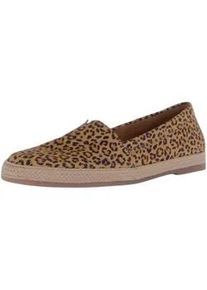 Espadrille Gabor "Gabor Halbschuhe Leder", Damen, Gr. 38,5, braun (leopard), Leder, Schuhe Espadrille