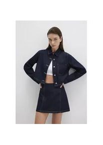 Jeansbluse Mavi "LONG SLEEVE SHIRT", Damen, Gr. L, schwarz indigo, 100% Baumwolle, unifarben, normal normal, eng 1-Knopf-Manschette, Blusen Jeansbluse, Overshirt Denim