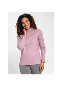 Rollkragenshirt Casual Looks "Rollkragen-Shirt", Damen, Gr. 36, rosa (ros&eacute;), 95% Baumwolle, 5% Elasthan, unifarben, Shirts