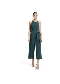 7/8-Overall Vera Mont "Damen mit Bindeg&uuml;rtel", Damen, Gr. 44, Normalgr&ouml;&szlig;en, gr&uuml;n (dusty slate), Obermaterial: 95% Polyester, 5% Elasthan; Futter: 100% Polyester, figurumspielend, Rundhals, Overalls