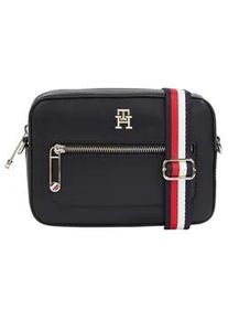 Mini Bag Tommy Hilfiger "ICONIC TOMMY CAMERA BAG CORP", Damen, Gr. B/H/T: 20cm x 14cm x 7cm, blau (space blau), Lederimitat, Taschen, im kleinen Format