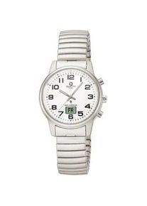 Funkuhr QUALITY TIME, silberfarben, Armbanduhren, Damen, Funkuhr, Quarzuhr, Armbanduhr, Damenuhr, Edelstahlarmband, analog, digital