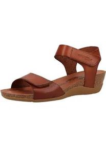 Keilsandalette COSMOS Comfort "COSMOS Comfort Sandalen Leder", Damen, Gr. 41, braun, Leder, Schuhe