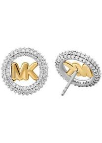 Paar Ohrstecker Michael Kors "Schmuck Geschenk Metall Ohrringe PREMIUM", gelbgoldfarben, metallfarben, kristallwei&szlig;, Ohrringe, Damen, 13mm,mit Zirkonia, Metall, wahlweise mit oder ohne Zirkonia