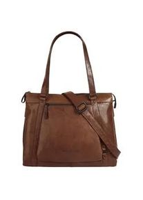 SPIKES & SPARROW Shopper SPIKES & SPARROW, Damen, Gr. B/H/T: 42cm x 31cm x 11cm onesize, braun (cognac), Leder, leicht gl&auml;nzend, unifarben, Taschen Shopper, echt Leder