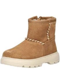 Stiefelette Geox "Geox Stiefelette Veloursleder", Damen, Gr. 24, blau (whisky), Veloursleder, Schuhe Stiefelette