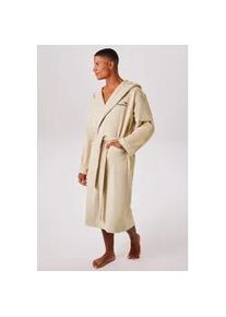 Unisex-Bademantel Kangaroos "Cassidy, f&uuml;r Damen & Herren, Standardl&auml;nge & &Uuml;berl&auml;nge" Gr. M, creme, L:120cm, Walkfrottee, Hausm&auml;ntel, mit Taschen, M&auml;nner und Frauen, Baumwolle, Reise, Hotel, Sauna, S-3XL